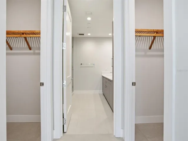 a bathroom with a bathtub and shower