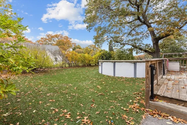 a view of a backyard