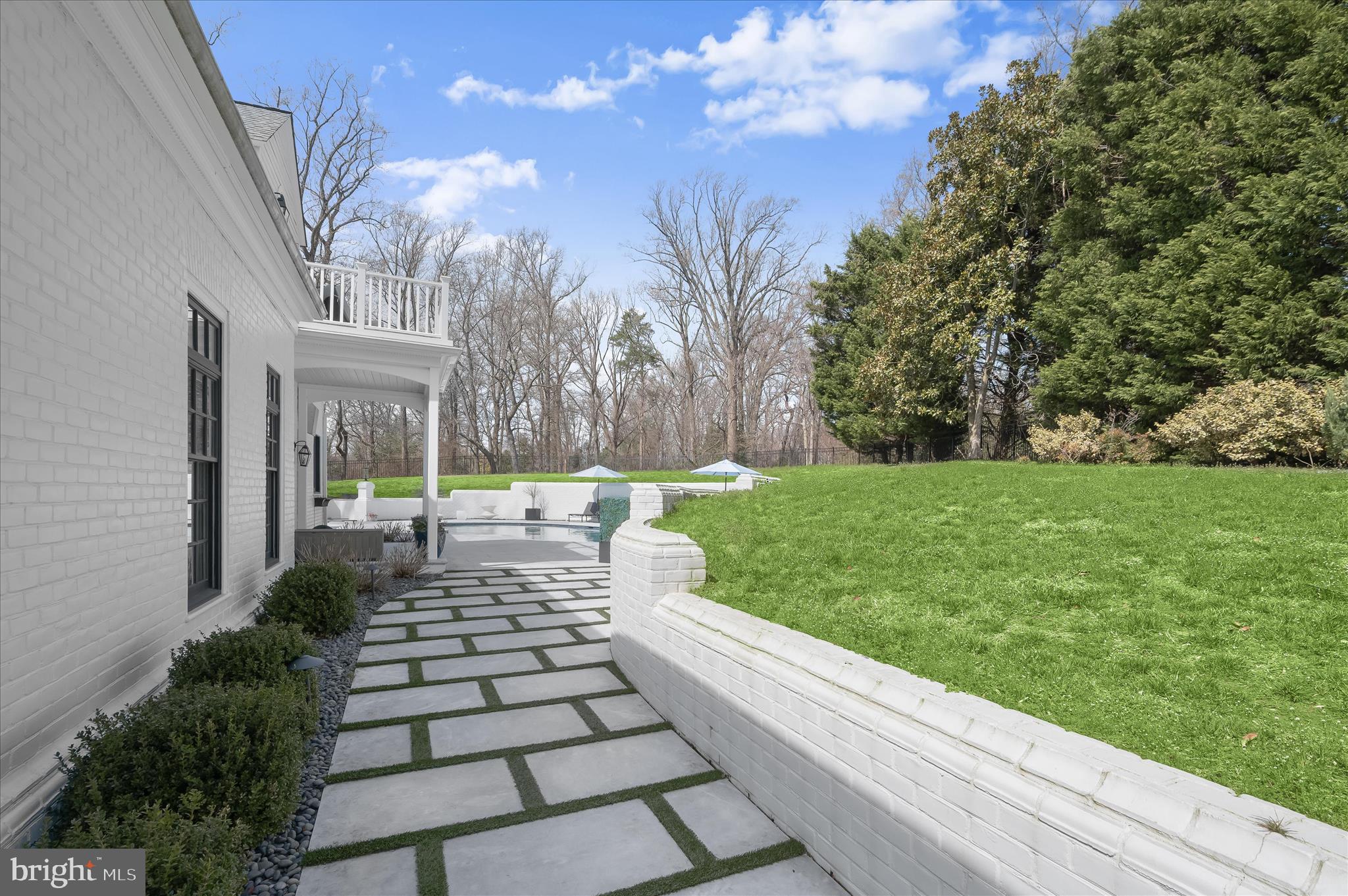 641 Stillwater Road Gibson Island, MD 21056 - Photo 9 of 57 Marble Walkway with Grass Dividers