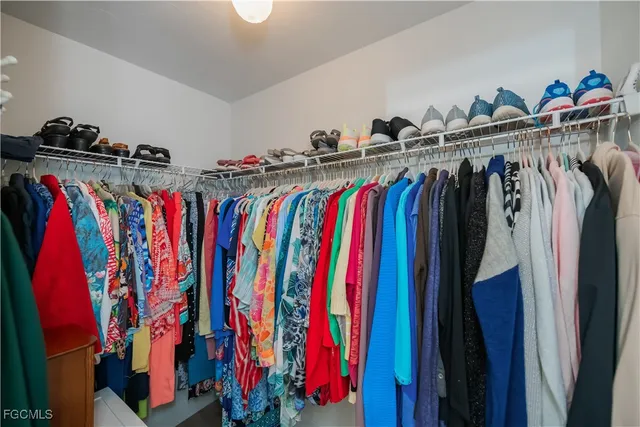 a view of a walk in closet