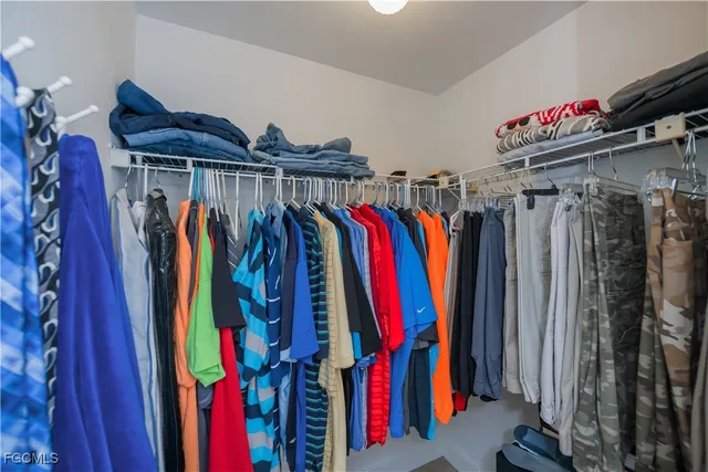 a view of a walk in closet