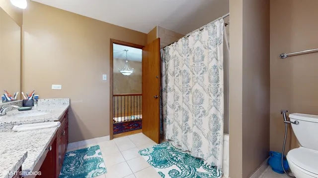 a living room with furniture and a couch