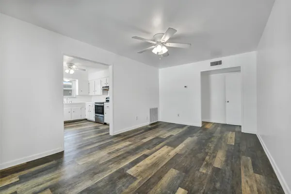 wooden floor in a room