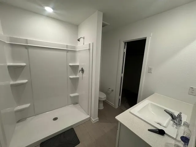 an empty room with a natural light