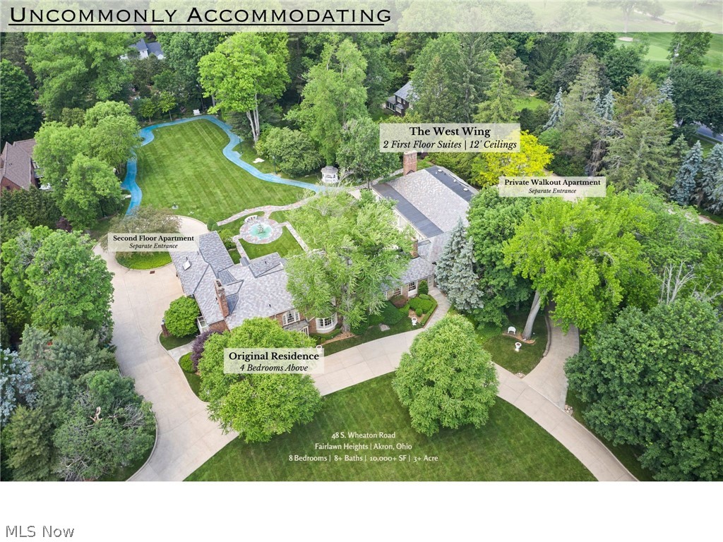 48 South Wheaton Road Akron, OH 44313 - Photo 9 of 48 Uncommonly accommodating—for the way people want to live. 48 S. Wheaton Road offers over 10,000 square feet designed for flexibility, privacy, and connection—all on 3+ acres in Fairlawn Heights. 8 bedrooms | 8+ baths