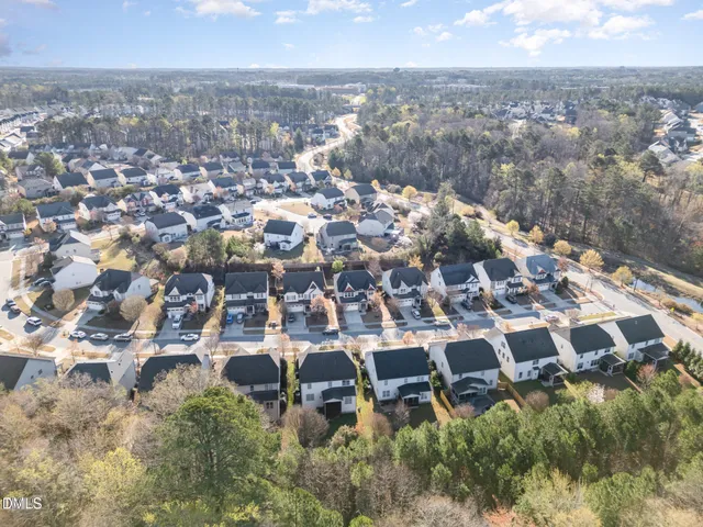 an aerial view of multiple house