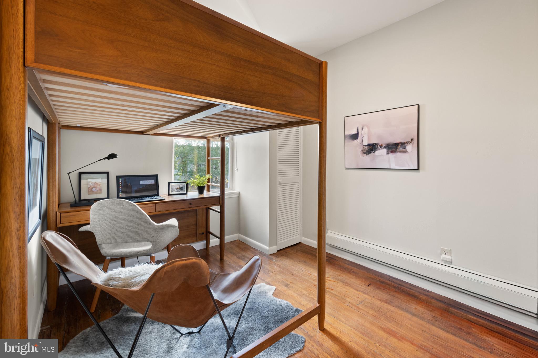 1641 V Street Northwest Washington, DC 20009 - Photo 24 of 36 a workspace room with furniture and wooden floor