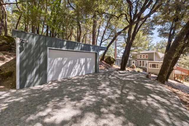 a view of a lush green hillside and a mountain