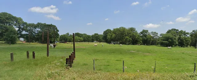 a backyard of a house with lots of green space and lake view
