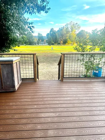 a view of a swimming pool and outdoor space