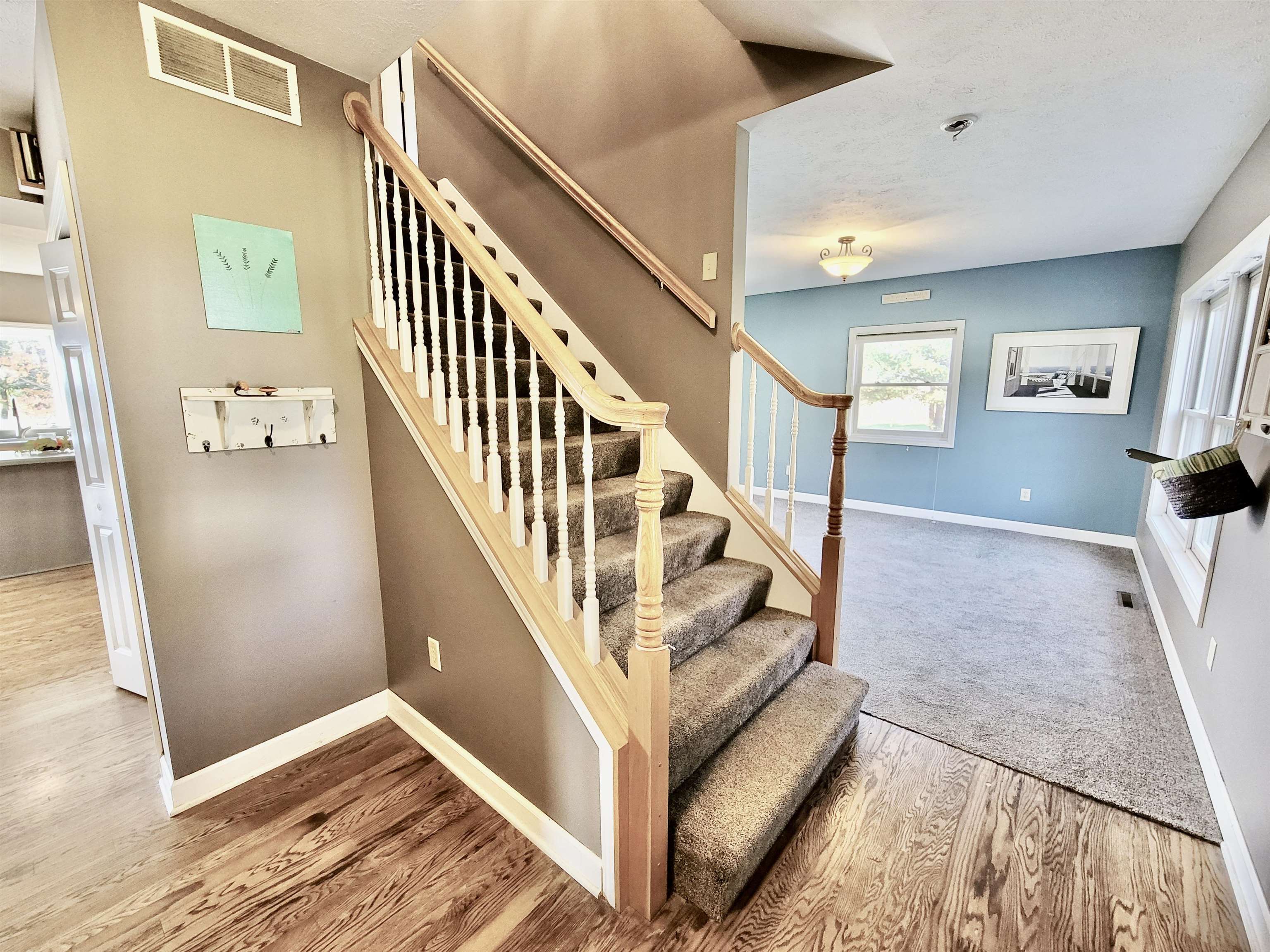 9205 East Scott Road Stillman Valley, IL 61084 - Photo 4 of 43 a view of entryway and hall with wooden floor