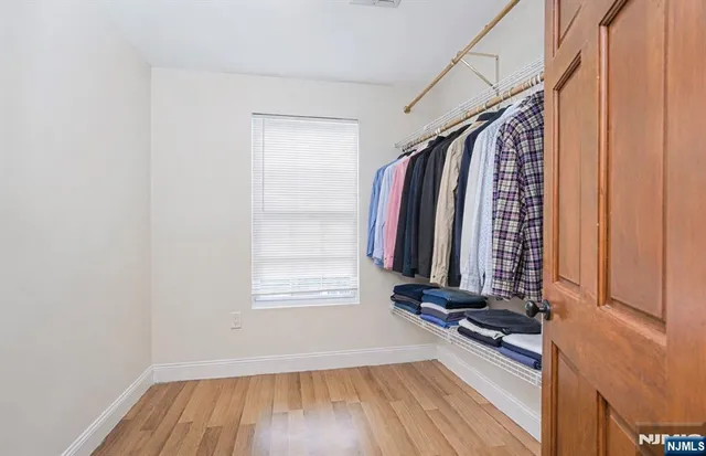 a view of a walk in closet