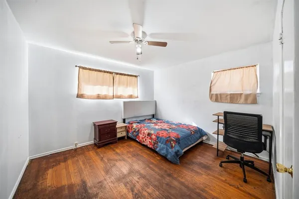 a view of a yard with a slide