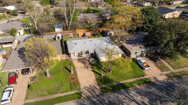 an aerial view of multiple house