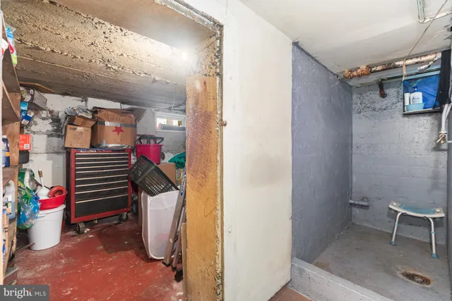 a view of storage and utility room