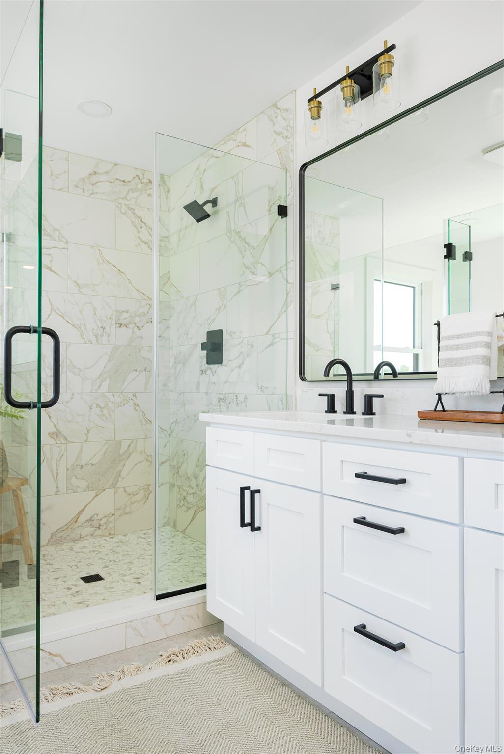 327 Hynes Road Poughquag, NY 12570 - Photo 26 of 39 Bathroom featuring double vanity and a marble finish shower