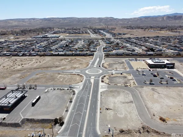 an aerial view of a residential houses