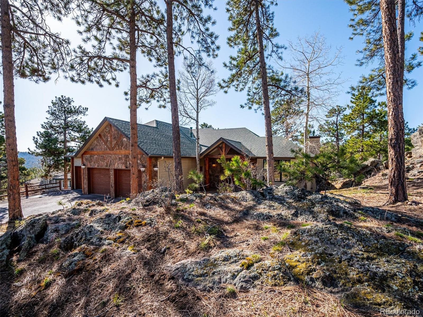 a house with trees in the background