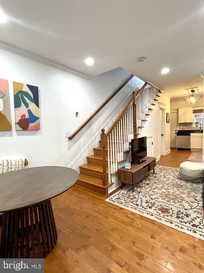 1656 Kramer Street Northeast Washington, DC 20002 - Photo 3 of 29 a view of entryway dining room and hall with wooden floor