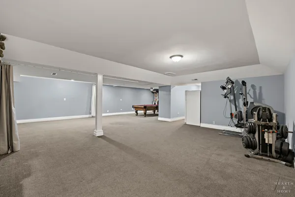 a view of a garage