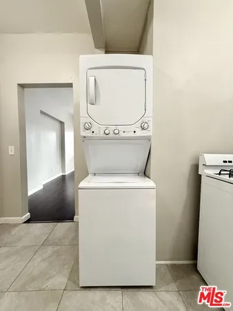 a room with a washer and dryer