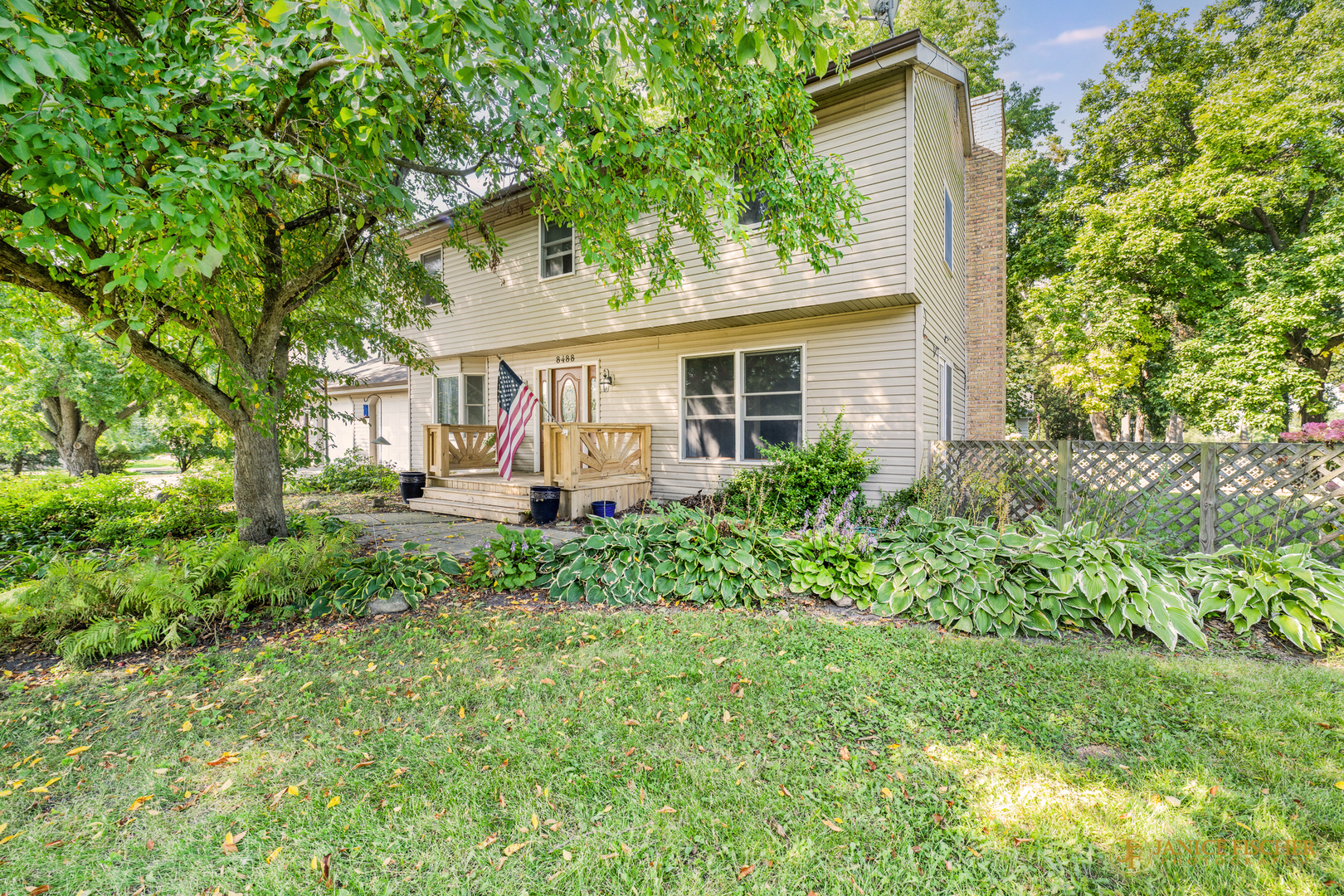 8488 Grange Hall Road Garden Prairie, IL 61038 - Photo 2 of 10 a view of backyard of house with green space