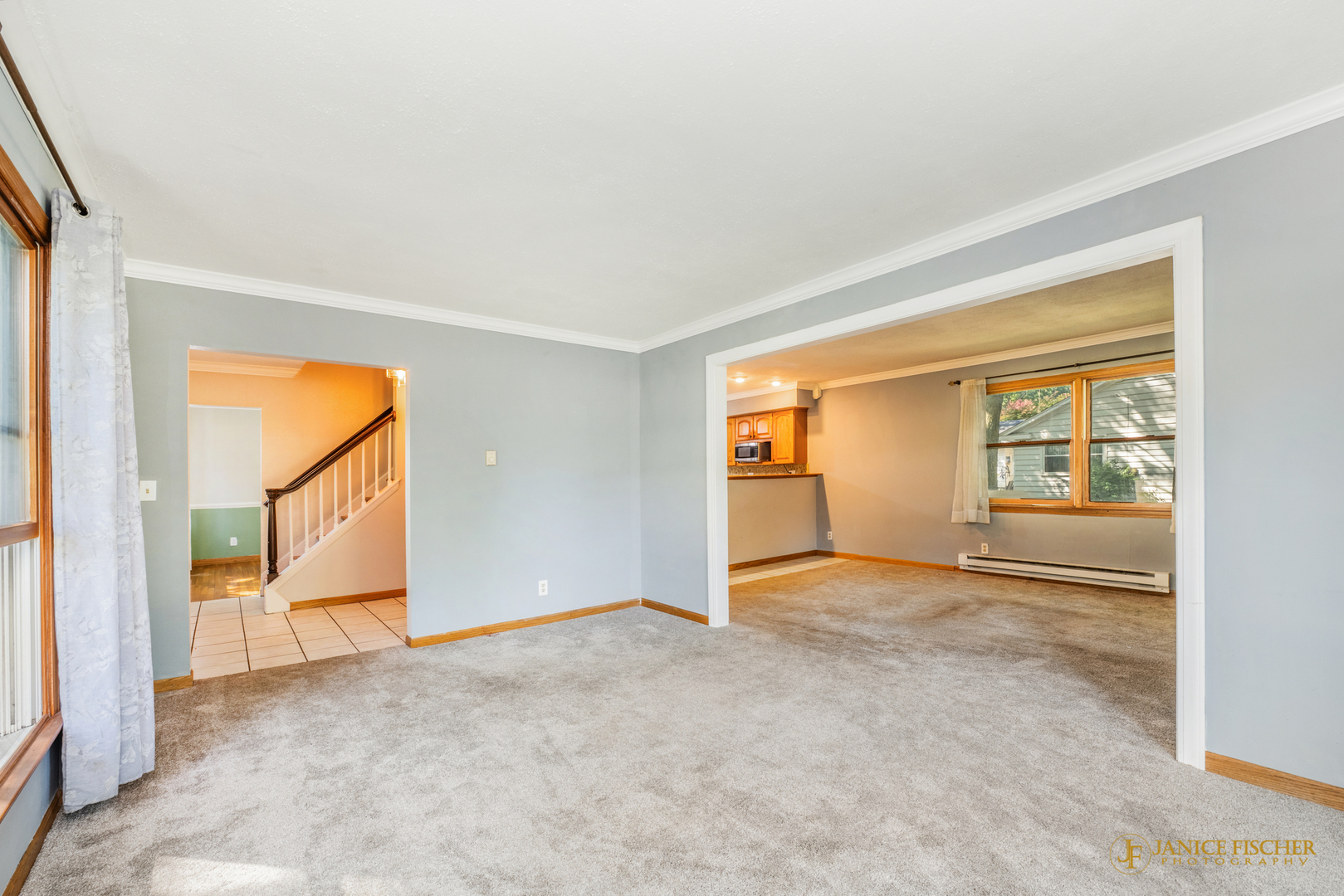 8488 Grange Hall Road Garden Prairie, IL 61038 - Photo 4 of 10 an empty room with windows
