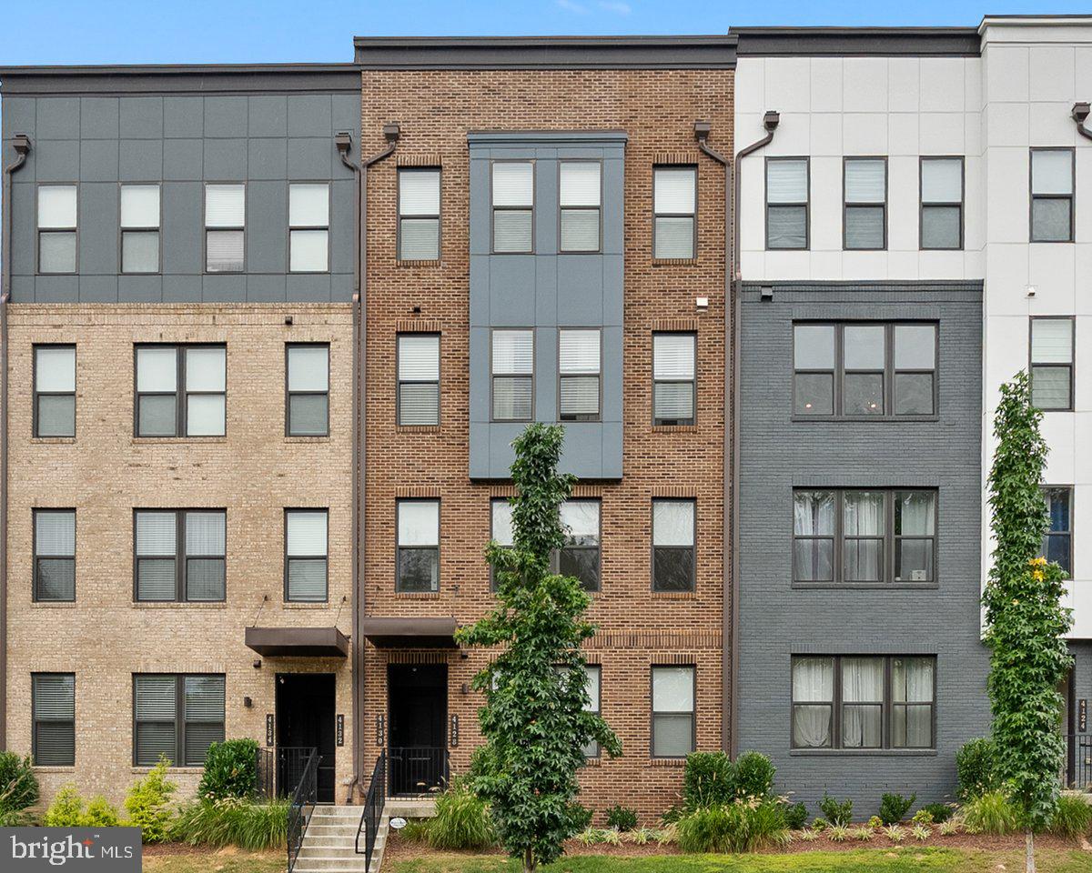 a front view of a building