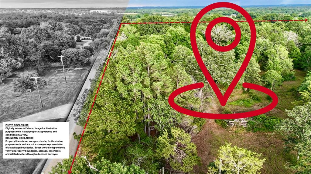 0 Gibson Road Athens, TX 75751 - Photo 4 of 17 Aerial at Gibson Rd. Location Point added. Photo has been digitally altered.