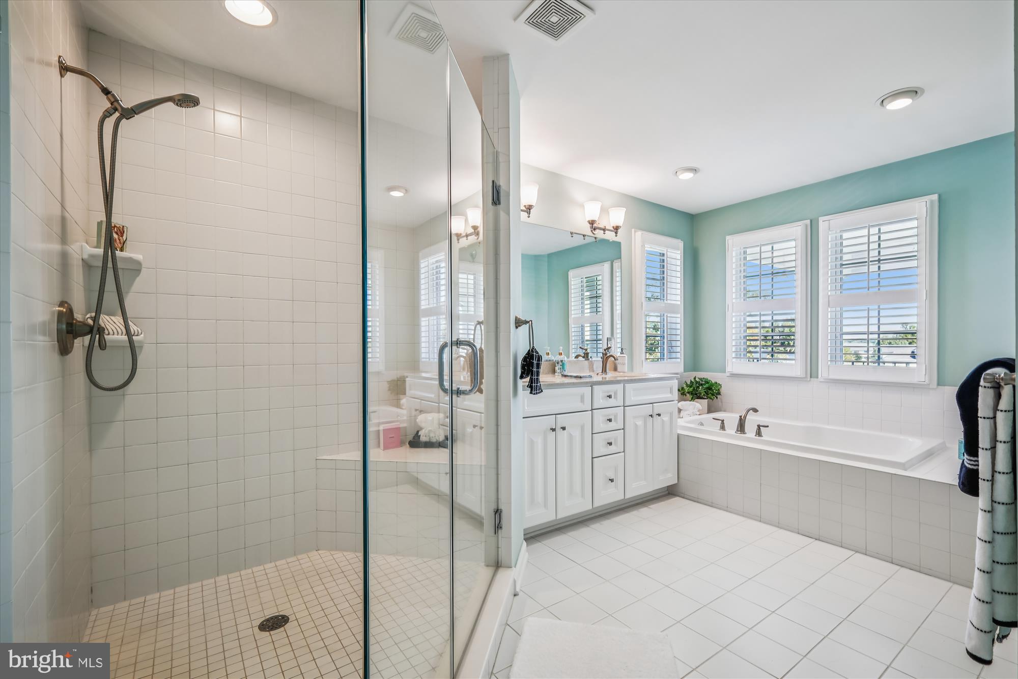 635 Dominion Road Chester, MD 21619 - Photo 37 of 50 a spacious bathroom with a tub sink shower and mirror