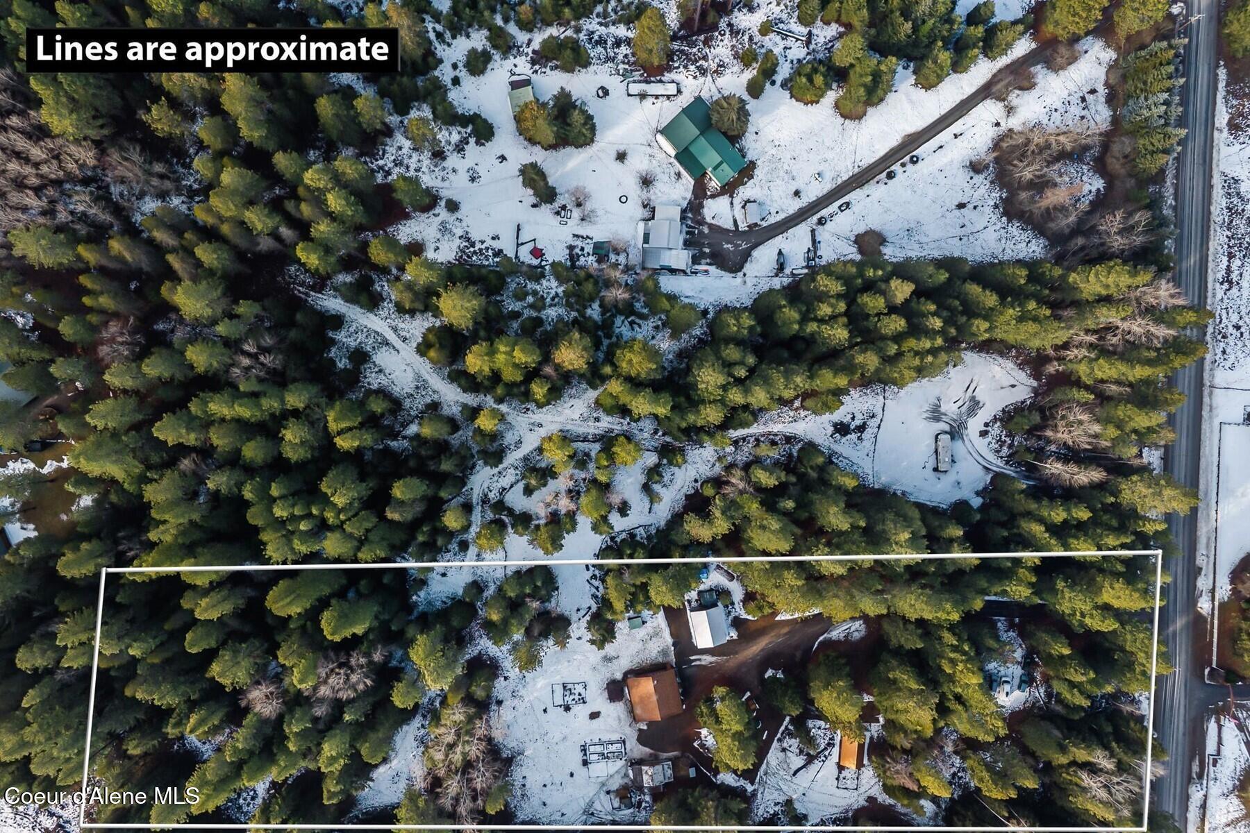 870 Samuels Road Sandpoint, ID 83864 - Photo 60 of 66 Aerial View of Home on 5 Acres