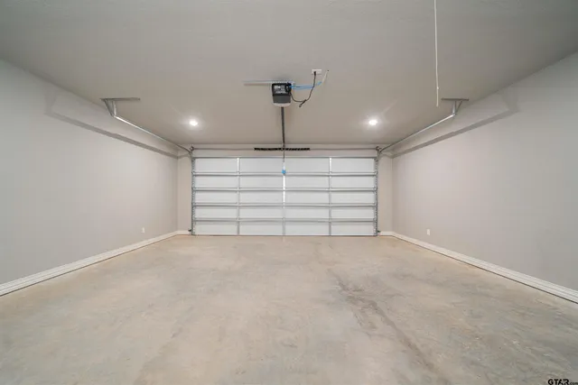 a view of a garage