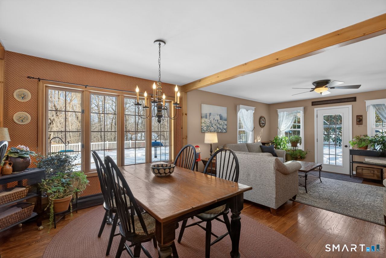 4 Hunters Ridge Road Killingworth, CT 06419 - Photo 19 of 40 a view of a dining room with furniture window and outside view