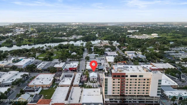 an aerial view of city