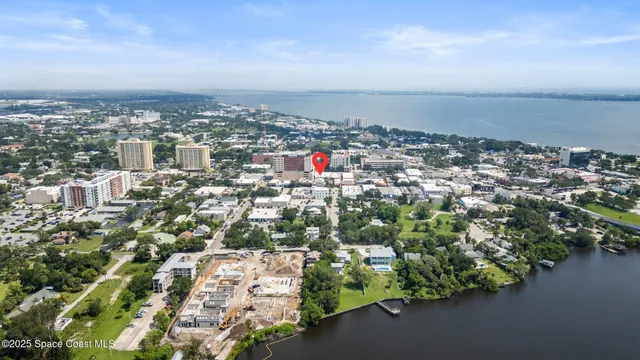an aerial view of multiple house