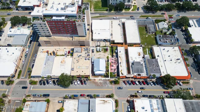 an aerial view of multiple house
