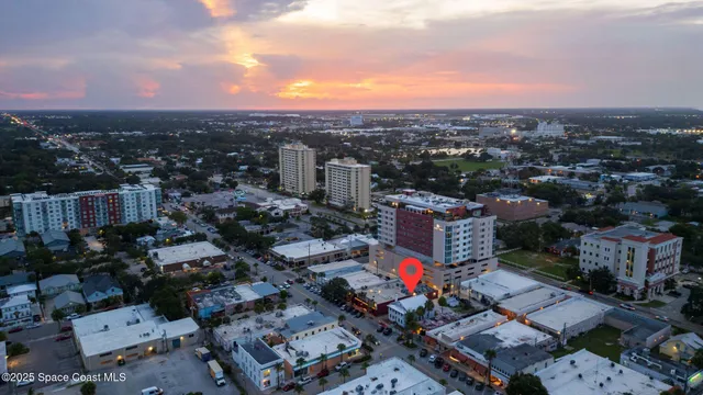an aerial view of a city