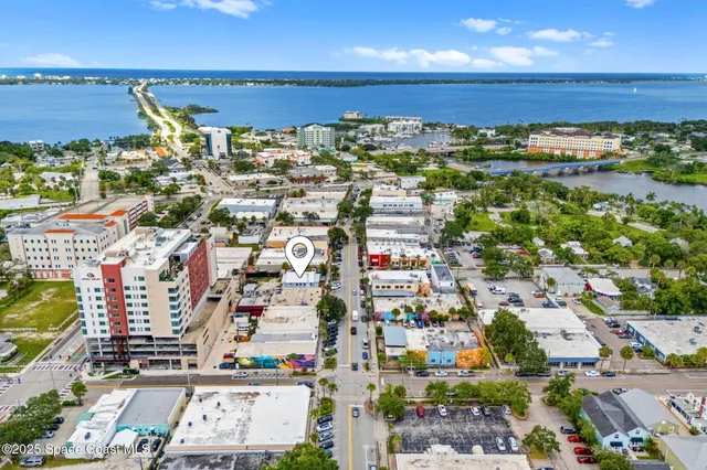 an aerial view of a city