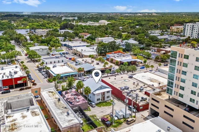 an aerial view of a city