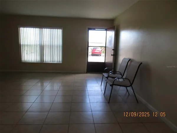 an empty room with a window