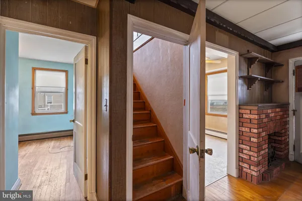 a view of front door with stairs