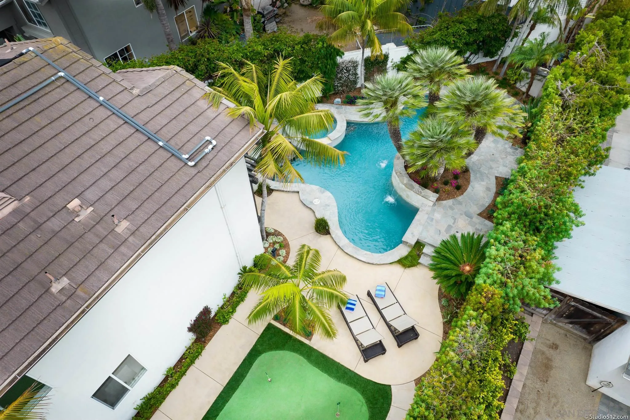 220 Jacob Lane Encinitas, CA 92024 - Photo 35 of 40 a view of swimming pool with a garden