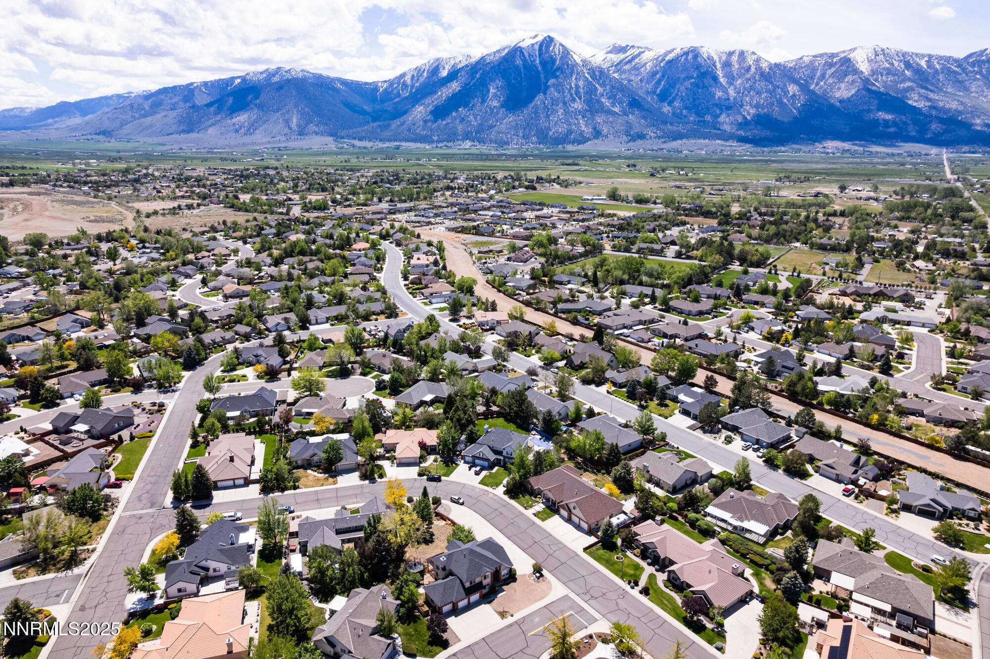 971 Fieldgate Way Gardnerville, NV 89460 - Photo 49 of 57 an aerial view of residential house and sandy dunes