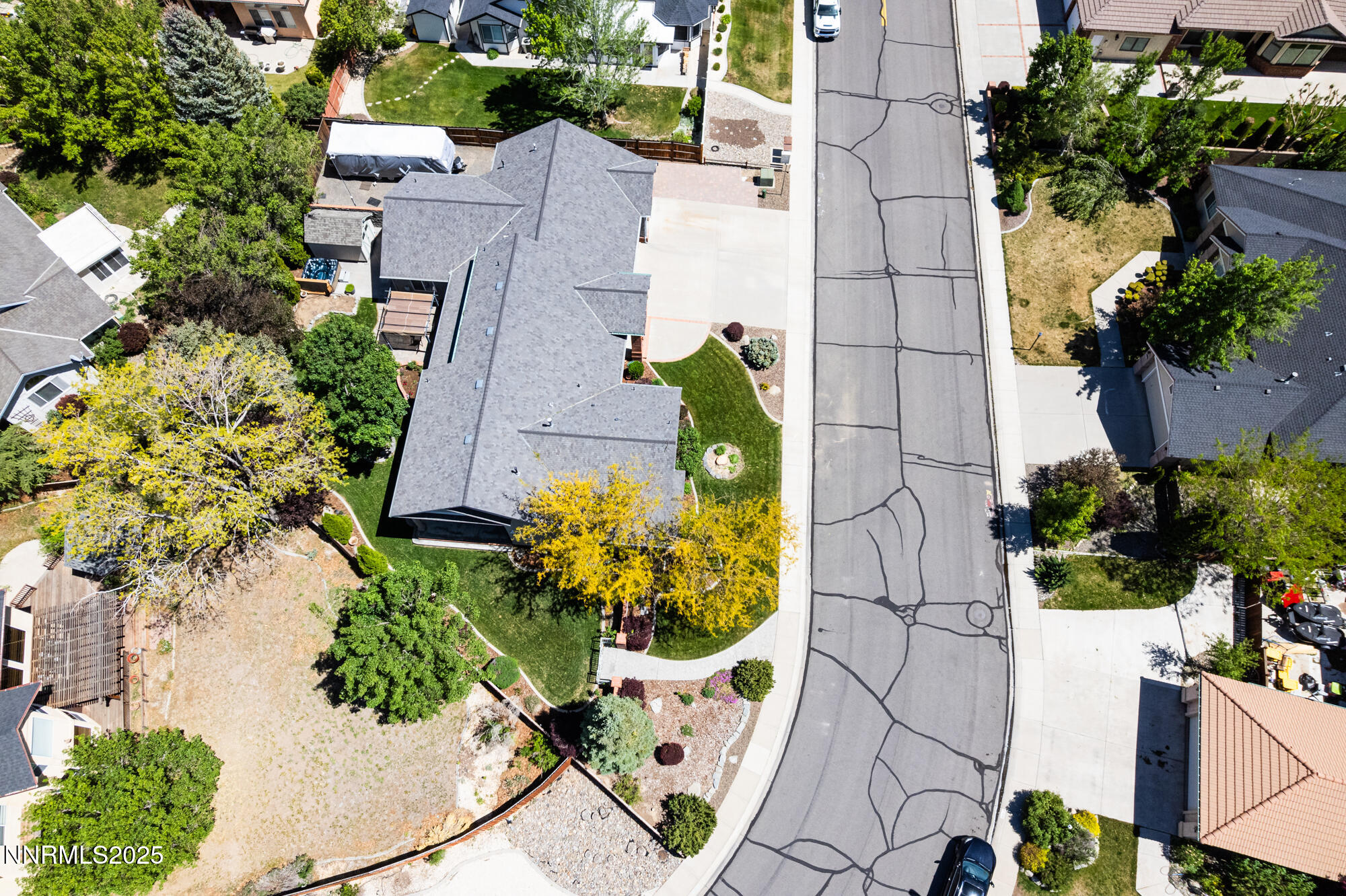 971 Fieldgate Way Gardnerville, NV 89460 - Photo 51 of 57 an aerial view of a house with a yard and garden