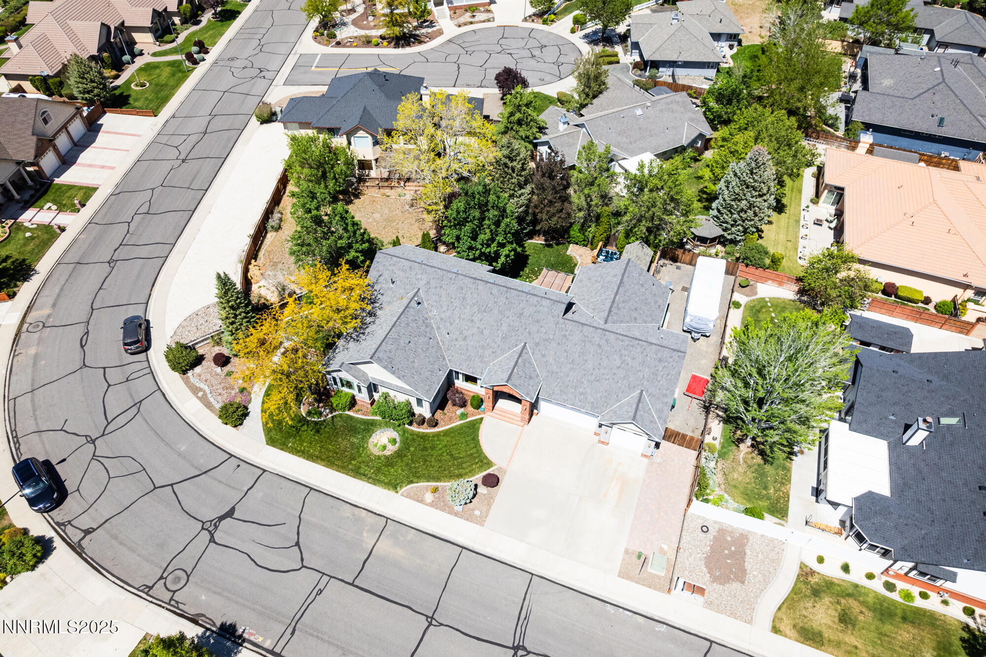 971 Fieldgate Way Gardnerville, NV 89460 - Photo 52 of 57 an aerial view of a house with a swimming pool