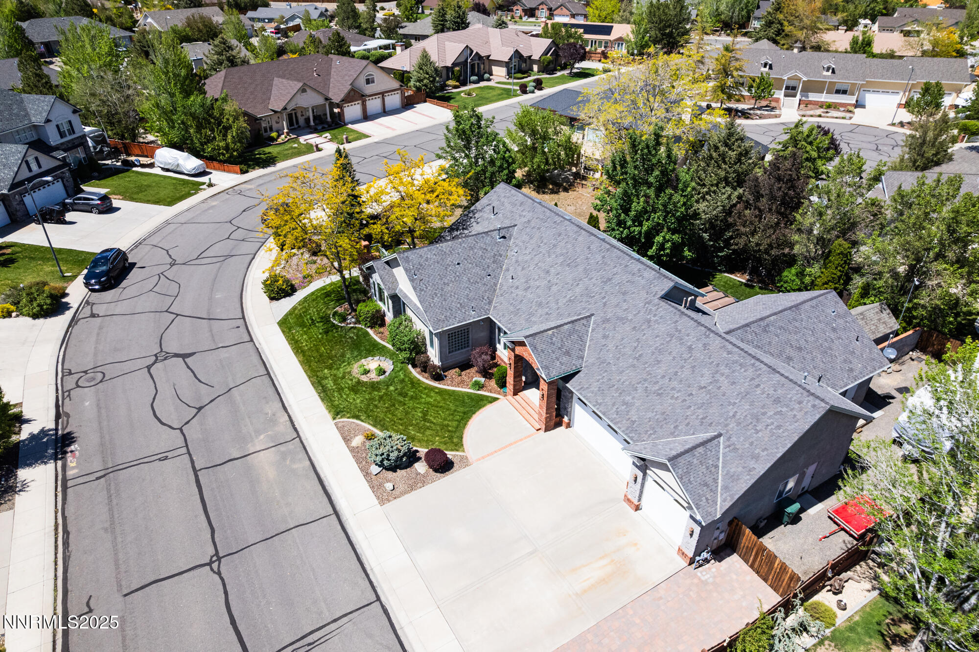 971 Fieldgate Way Gardnerville, NV 89460 - Photo 53 of 57 an aerial view of a house with a swimming pool