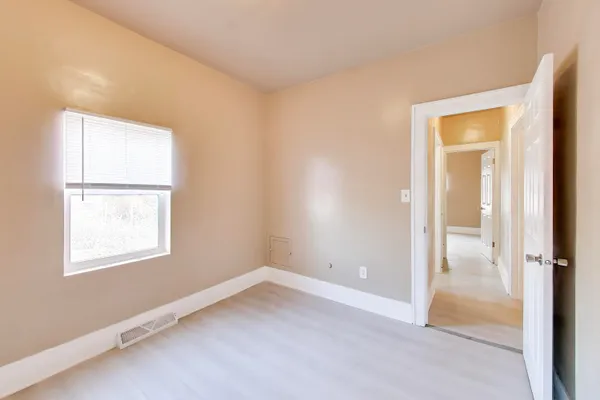 an empty room with a window