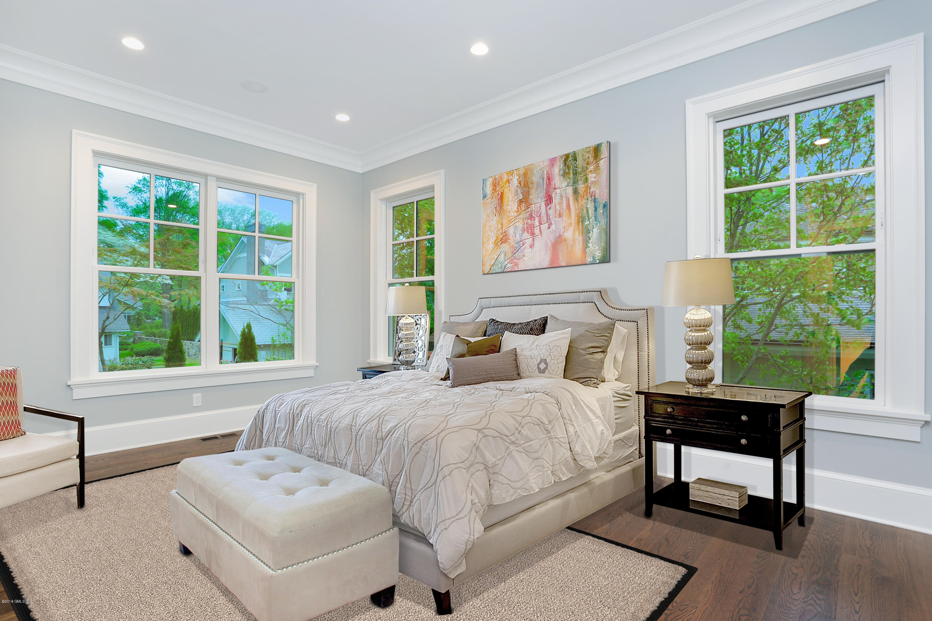 3 Juniper Lane Riverside, CT 06878 - Photo 18 of 30 a bedroom with a bed and a large window