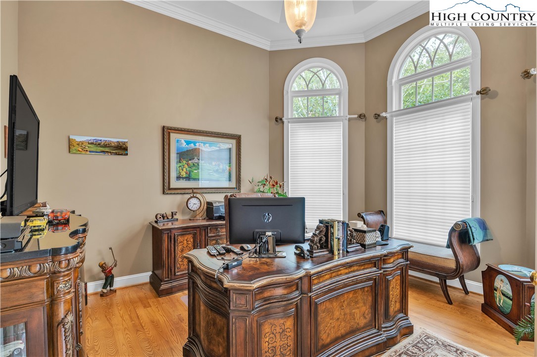 891 Olde Charter Circle Jefferson, NC 28640 - Photo 27 of 49 a workspace with furniture and a window