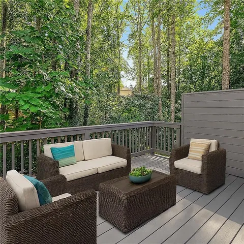 a view of a couches in the roof deck